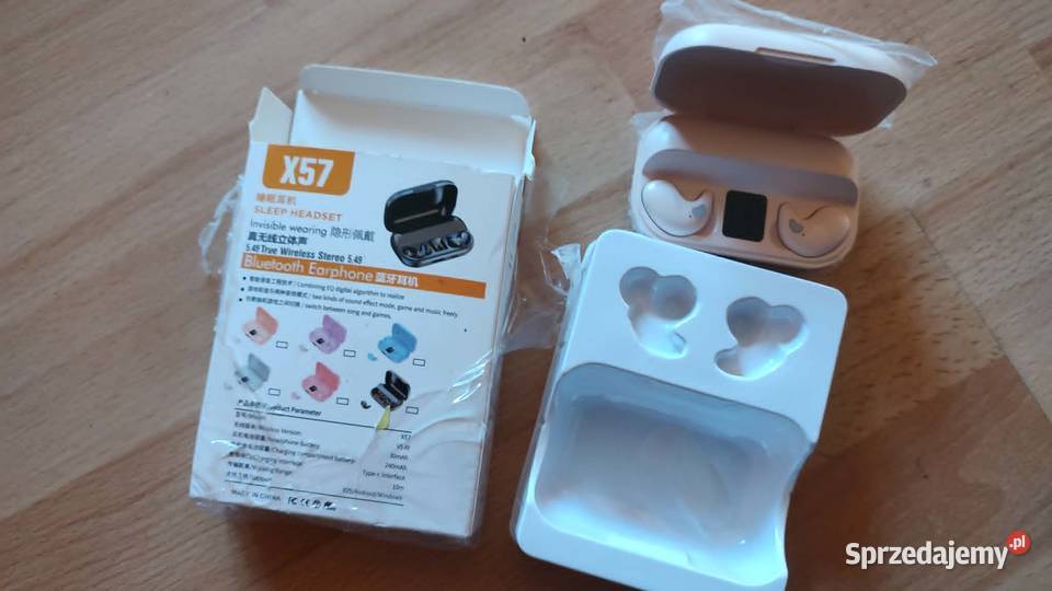 słuchawki bezprzewodowe TWS model X57 z etui Książ Wielkopolski