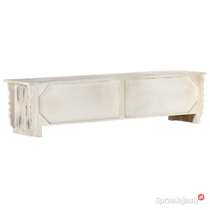 Szafka pod TV biała 140x30x35 lite drewno mango mazowieckie Warszawa