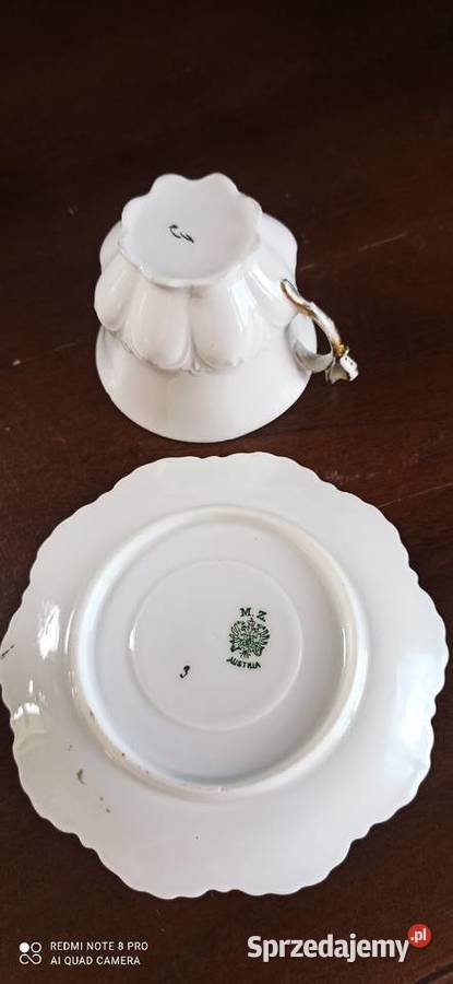 Filiżanka secesja M Z Austria Delikatna Porcelana i szkło