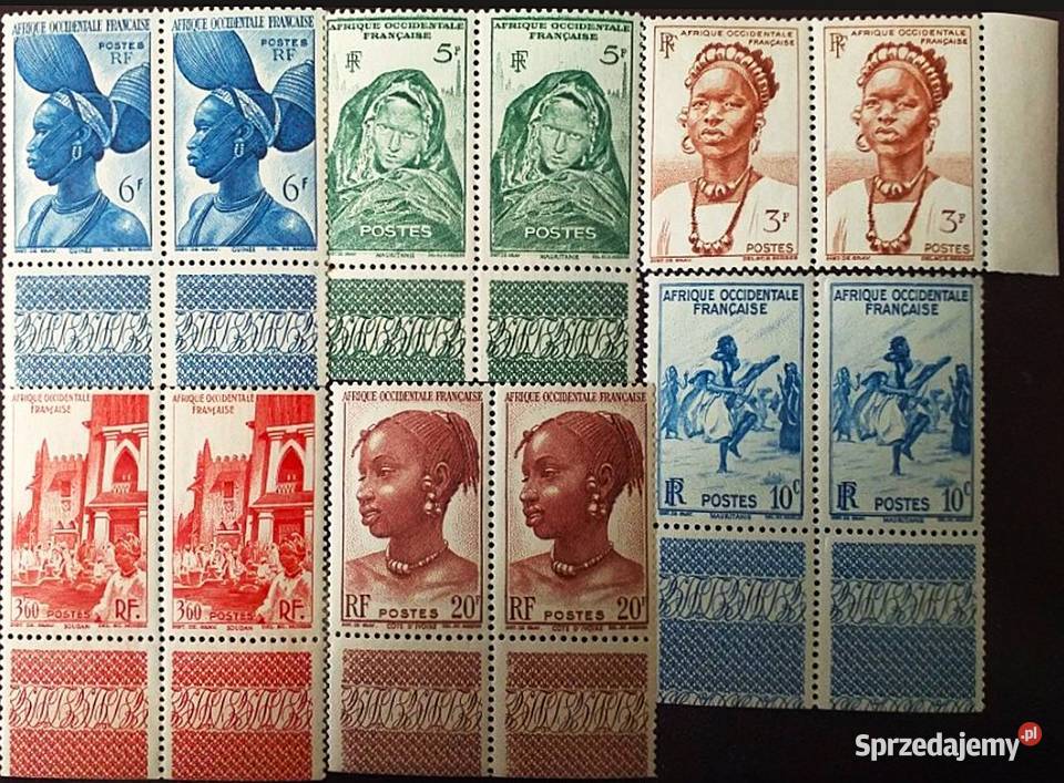 FRANCUSKA AFRYKA ZACHODNIA 1947kompletna seria w Człuchów
