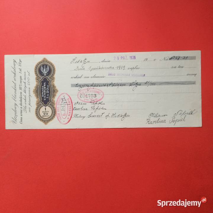 1972 Weksel Wystawiony W Husiatynie Szczecin