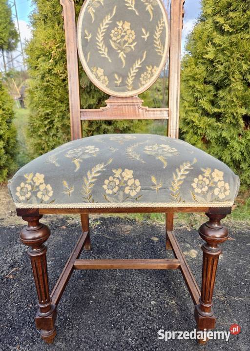 Komplet 6 pięknych orzechowych krzeseł 9288 sprzedam
