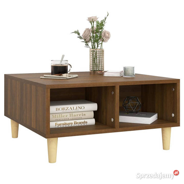 Stolik kawowy brązowy dąb 60x60x30 WM813166 sprzedam