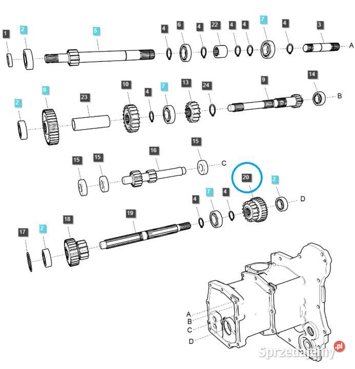 Tuleja zębata TRG281 LS Tractor 40373825 podkarpackie Tajęcina