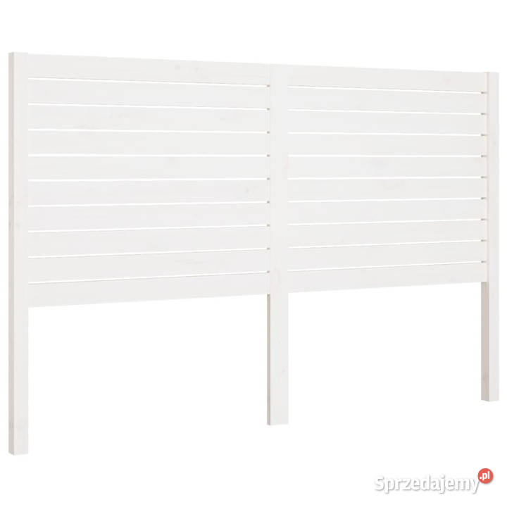 Wezgłowie łóżka białe 141x4x100 lite drewno mazowieckie