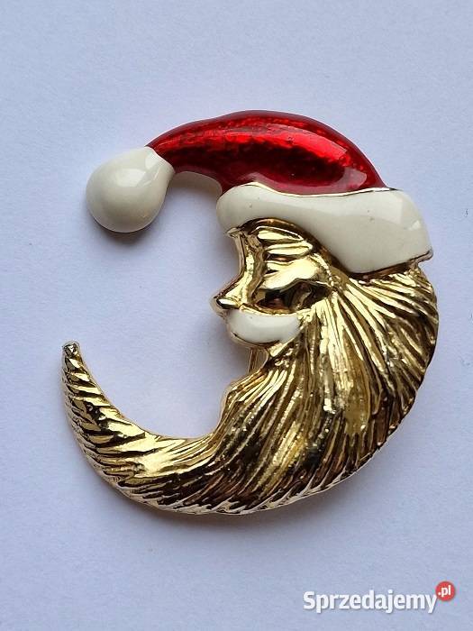 SANTA MOON BROSZA AUTORSKA HARRY ISKIN lata 40te Częstochowa sprzedam
