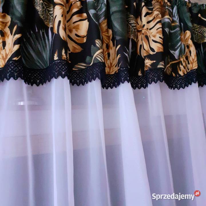 Firany lambrekin liść monstera Mława