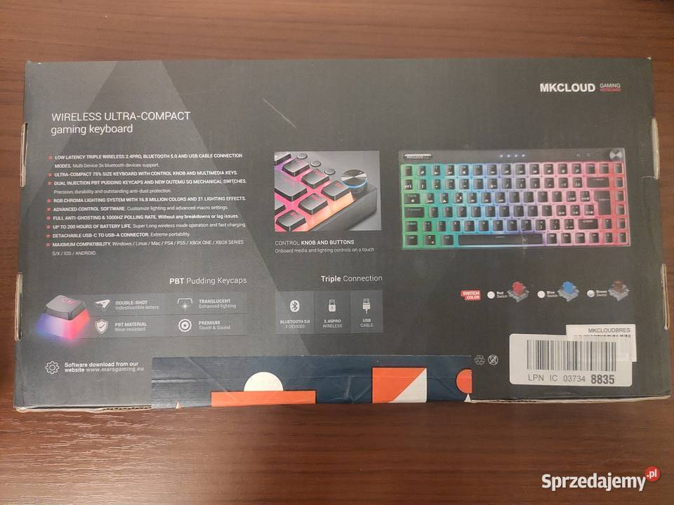 Klawiatura bezprzewodowa Mars Gaming MkCloud RGB Klawiatury i myszy Elektronika Podwilk