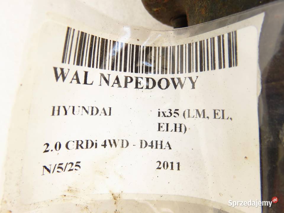 WAŁ NAPĘDOWY HYUNDAI ix35 20 CRDi 4WD 493002S000 osobowe