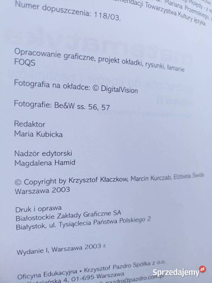 Matematyka egzemplarz kolekcjonerski książki Warszawa