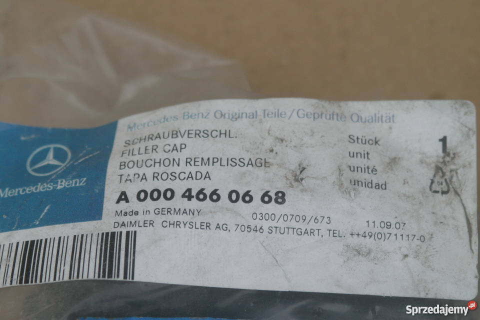 KOREK ZBIORNIKA HYDRAULICZNEGO 0004660608 Bieleń