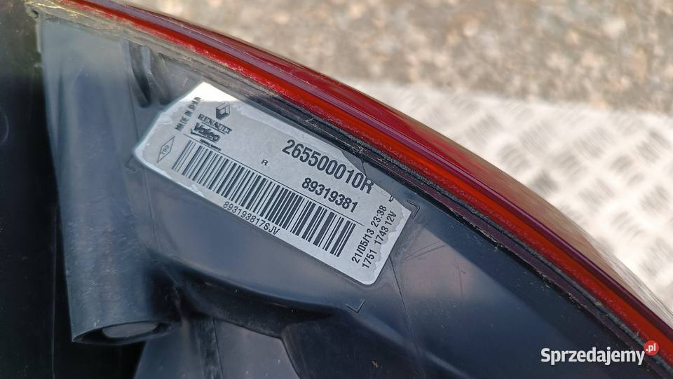 LAMPA PRAWA TYLNA TYŁ RENAULT MEGANE III 3 KOMBI Radłów