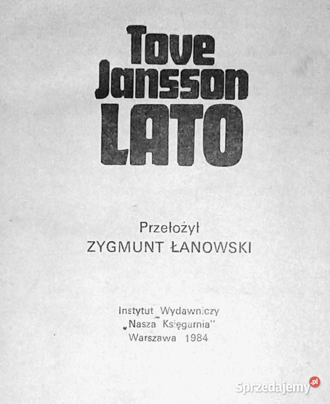 Lato Tove Jansson Kultura i Rozrywka Chełm