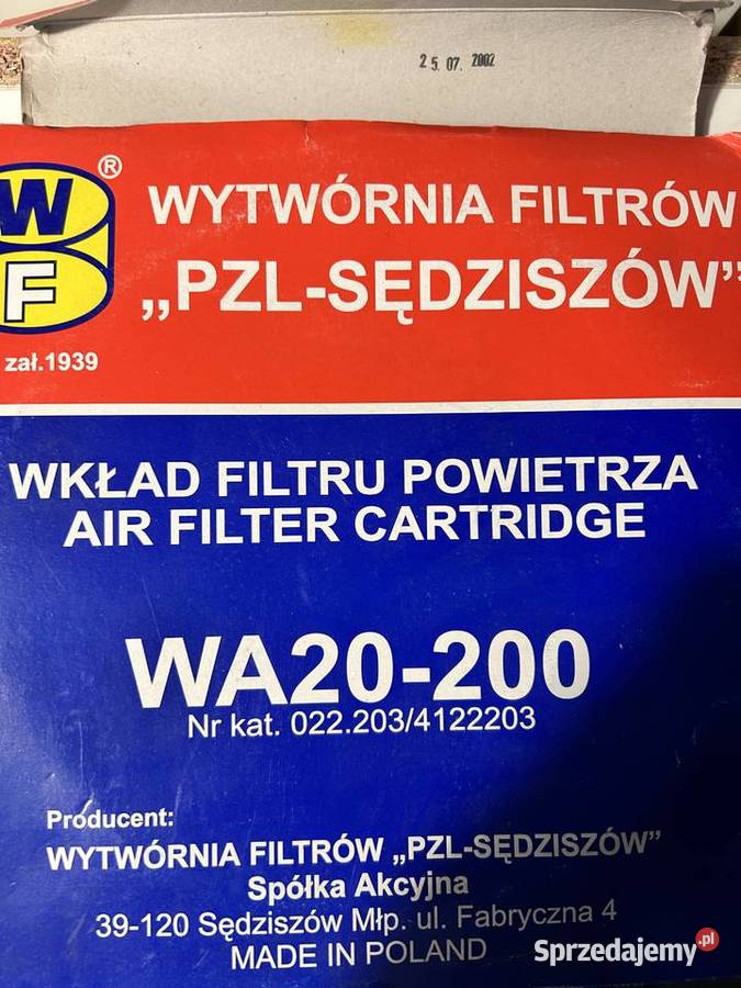 Wkład filtru powietrza Fiat 12 polonez WA20200 Warszawa sprzedam