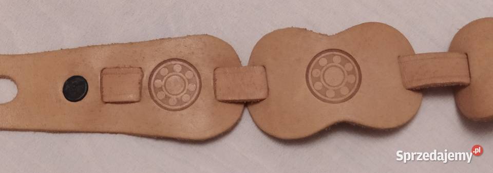 Pasek damski OZDOBNY beżowy Hajnówka