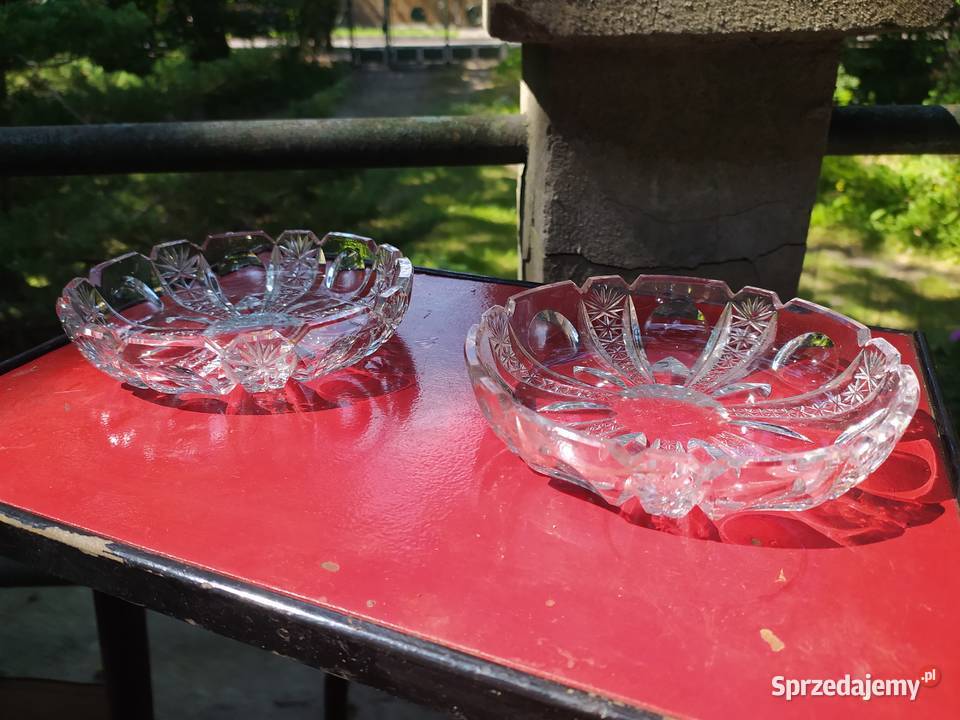 Stare popielniczki patery kryształowe PRL x 2 Pozostałe Warszawa