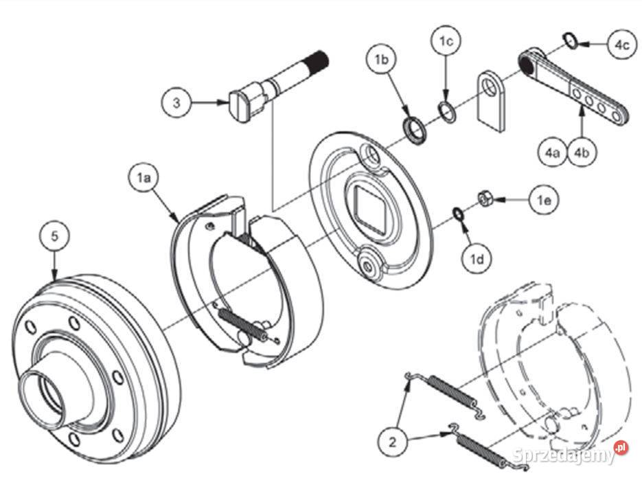 Bęben hamulcowy z piastą 250x60 ADR 65L6LA03 Do maszyn uprawowych Kamionna