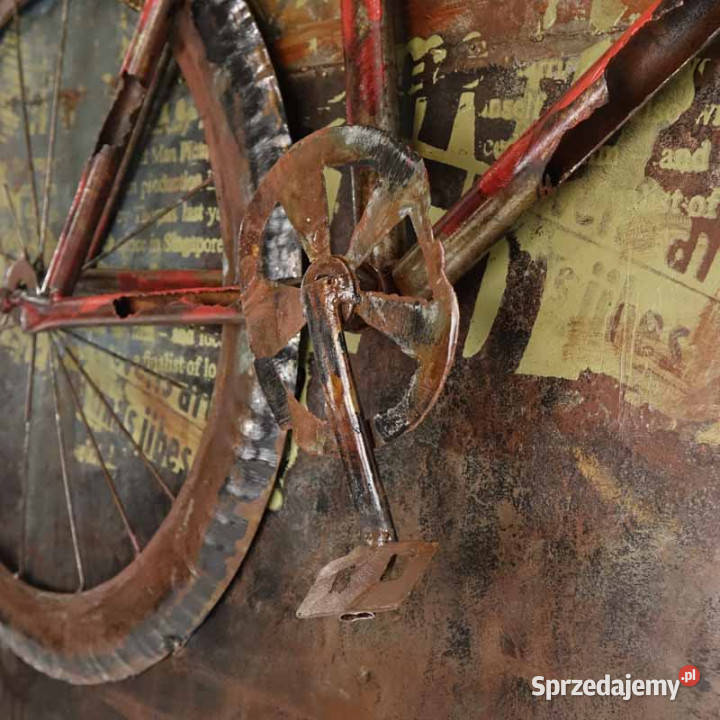 Obraz metalowy 3D LOFT ROWER 1 120x120 Chmielnik