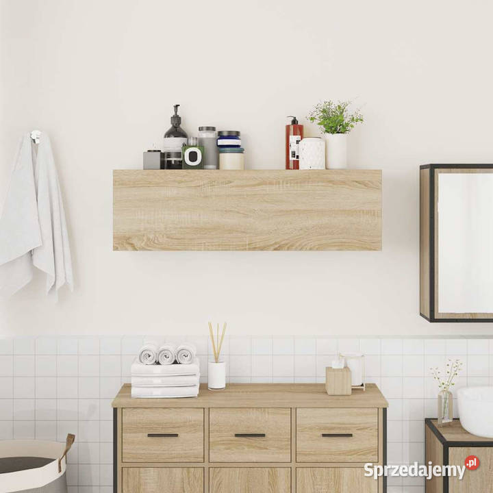 Wisząca szafka łazienkowa dąb sonoma 100x25x30 mazowieckie Warszawa