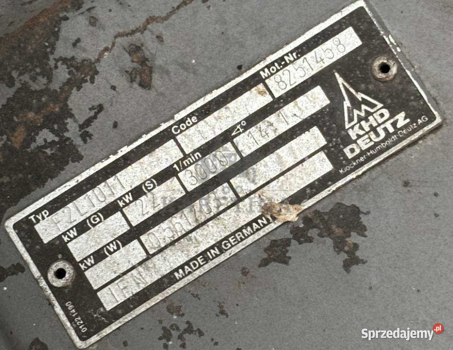 Deutz F2L1011 Silnik Blok Koło Zamachowe Tłok