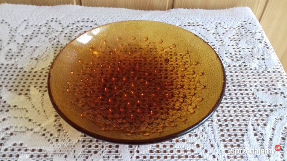 Miseczki szklane okrągłe w kolorze bursztynu