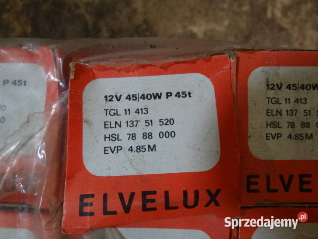 10x żarówki ELVELUX TGL 12v 4540w org DDR lubuskie Żary