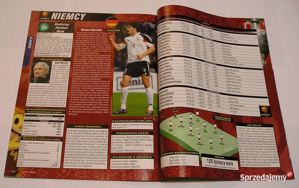 PIŁKA NOŻNA EURO 2004 SKARB KIBICA STAN NOWY Łódź