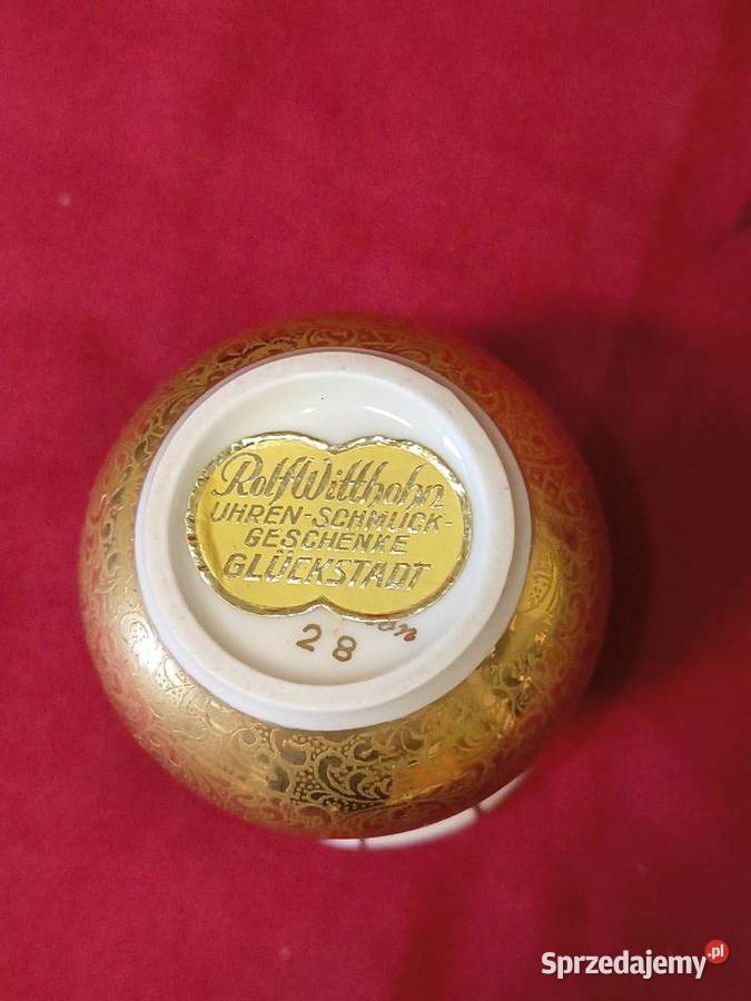 Porcelanowy wazon vintage złocony Rolf Withohn Chorzew sprzedam