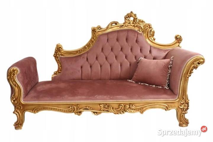 Czerwona Pałacowa Sofa Kanapa Leżanka Szezlong Kraków