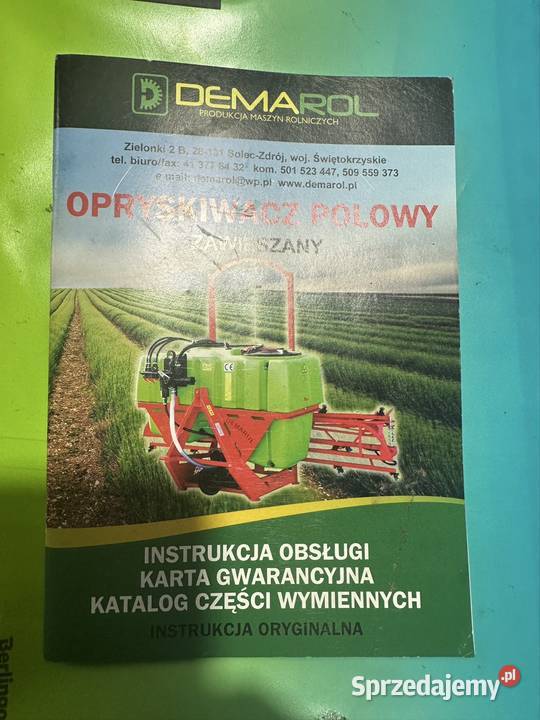 Opryskiwacz Demarol 300 l lanca 10 metrów Rogóźno