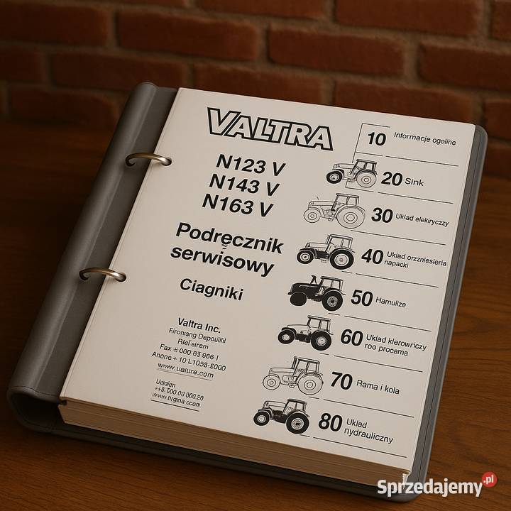 Valtra N123V N143V N163V Instrukcja Książka Gdańsk