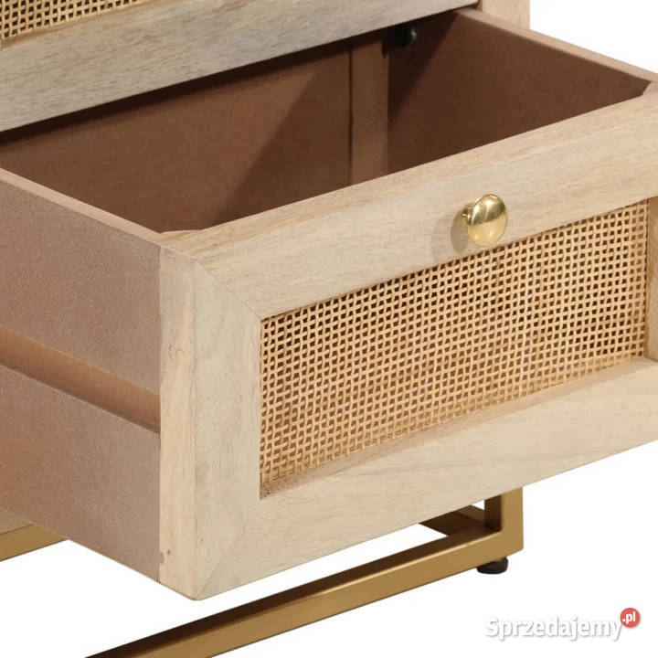 Szafka nocna 40x30x50 lite drewno mango i żelazo Warszawa