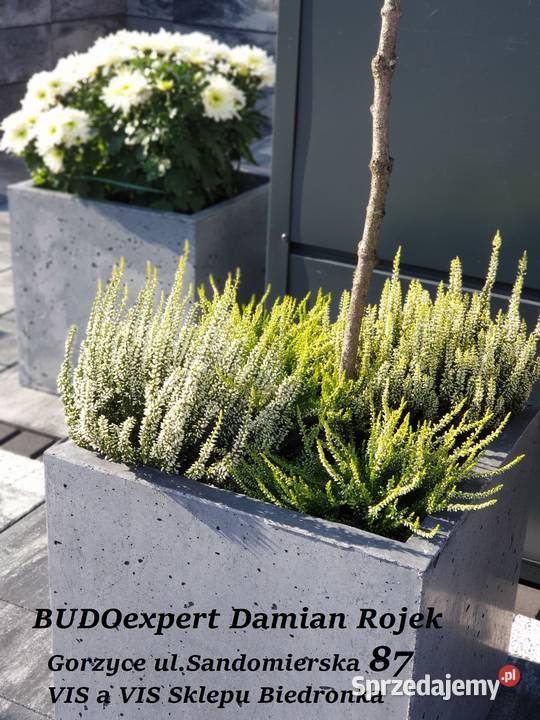 Donica ogrodowa tarasowa betonowa 40x40x40 beton podkarpackie Stalowa Wola