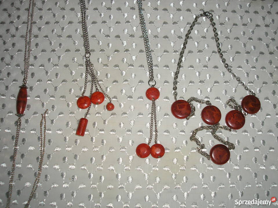 wisiorynaszyjniki koral naturalny nowe Zegarki i Biżuteria Słupsk