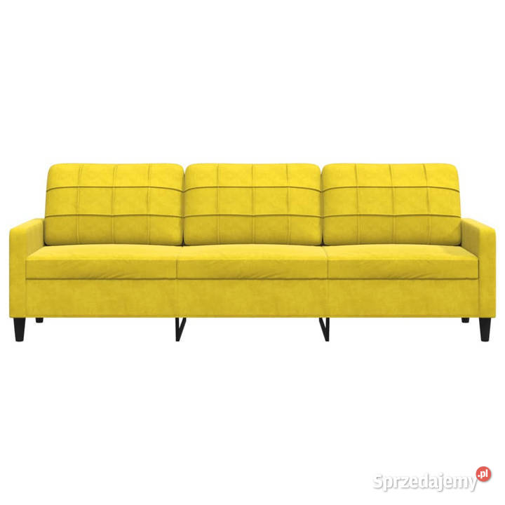Sofa 3osobowa żółty 210 tapicerowana aksamitem Sofy i kanapy Warszawa