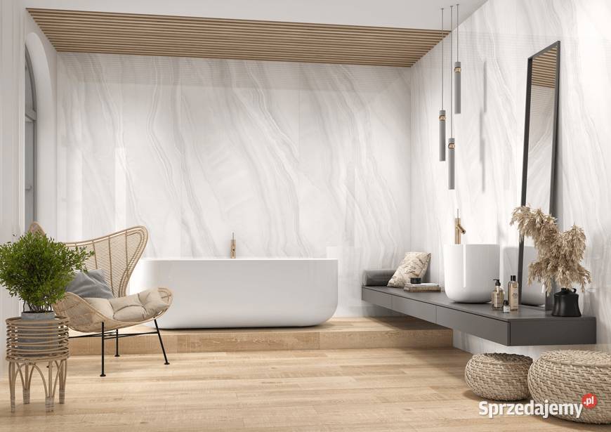 Płytki wielkoformatowe 280x120 ONIX WHITE POLER Łask