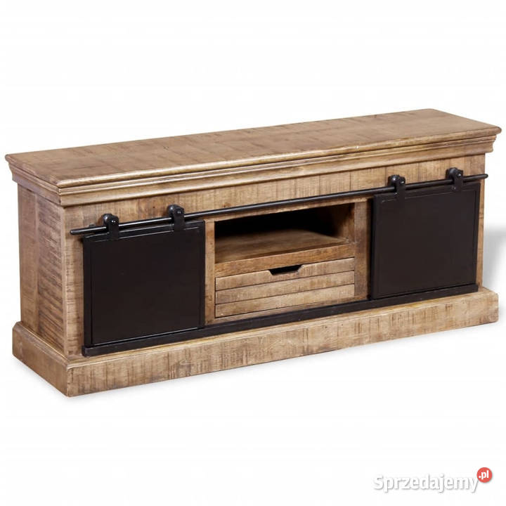 Szafka pod TV drewno mango przesuwane drzwiczki Warszawa
