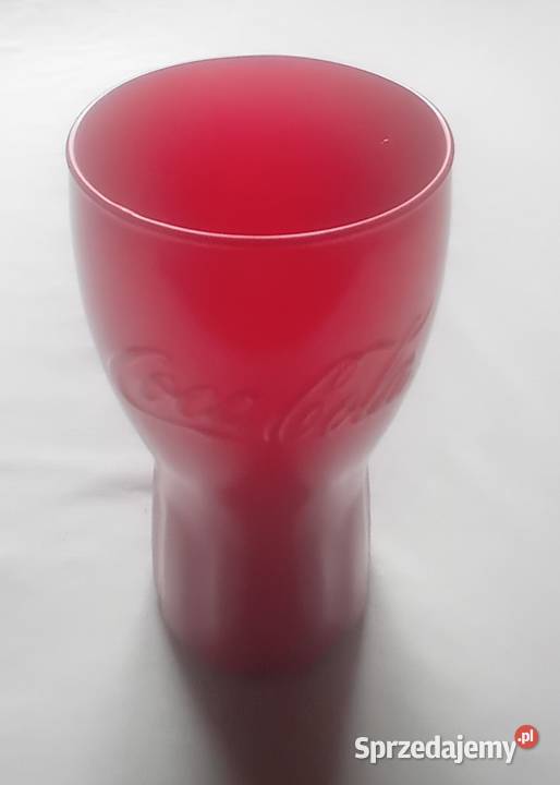 Czerwona kolekcjonerska szklanka Coca Cola Koźminek
