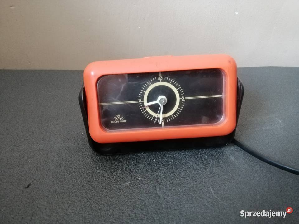 zegar elektroniczny z budzikiem firmy Meister tworzywo sztuczne Legnica