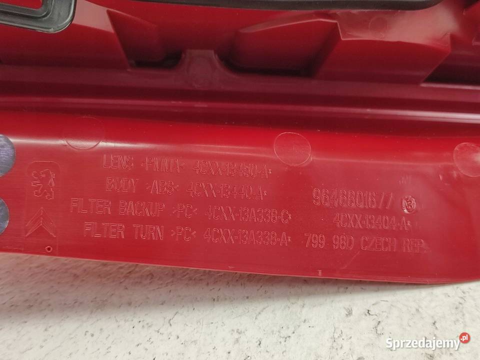 LAMPA PRAWY TYŁ CITROEN C4 III BA BB BC 2020