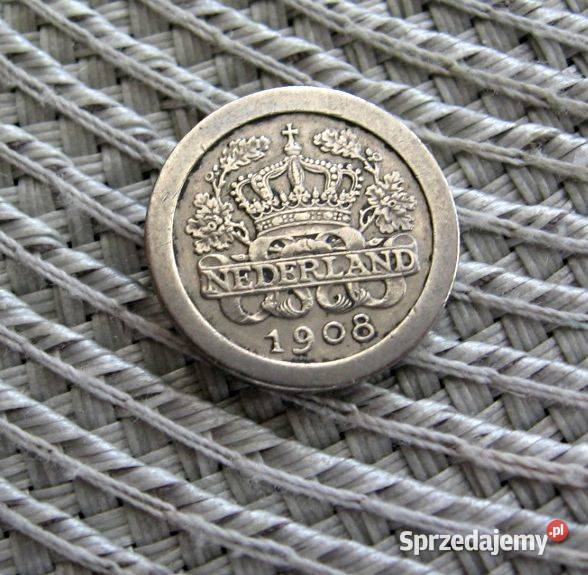 Holandia 5 Centów 1908r Numizmatyka Kalisz