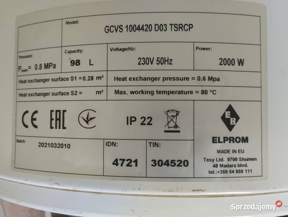 Bolier elektryczny Siedlce