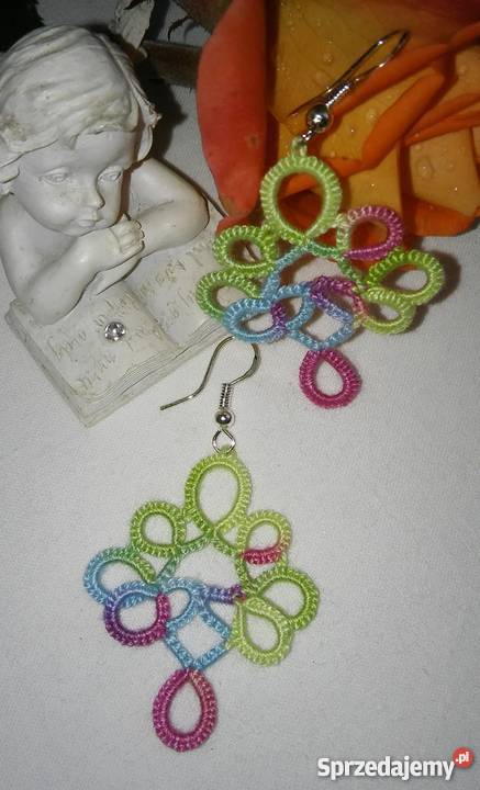 Kolczyki Frywolitkowe sprzedam
