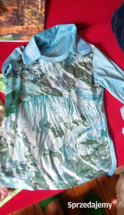 bluzki z nadrukiem prl retro vintage