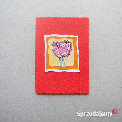 kwiaty kartki kolorowe kartki malowane ręcznie Toruń