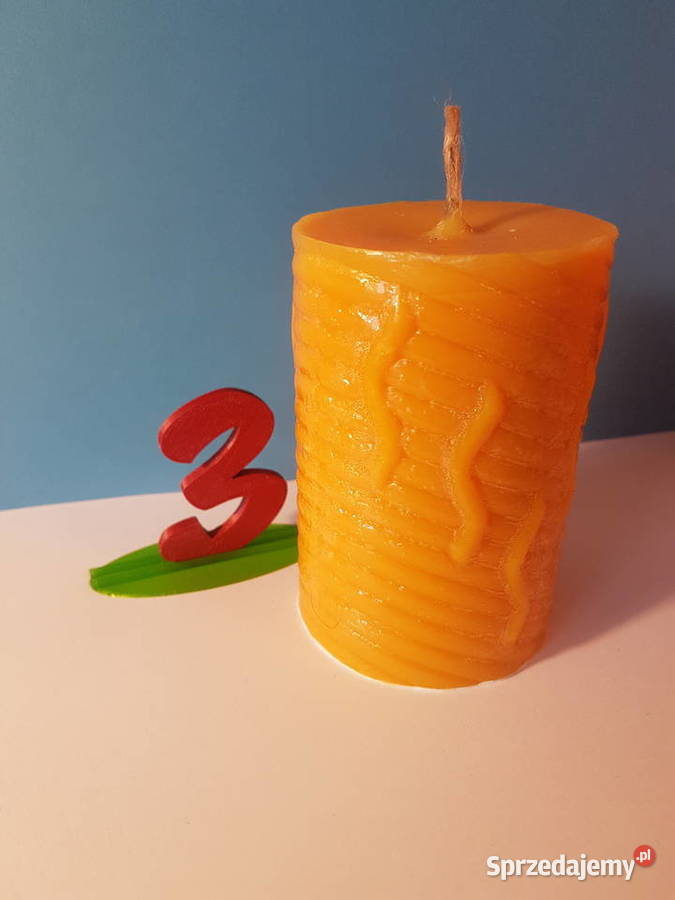 Świeca niekapiąca ze stearyny roślinnej o dużym Dom i Ogród łódzkie Pabianice