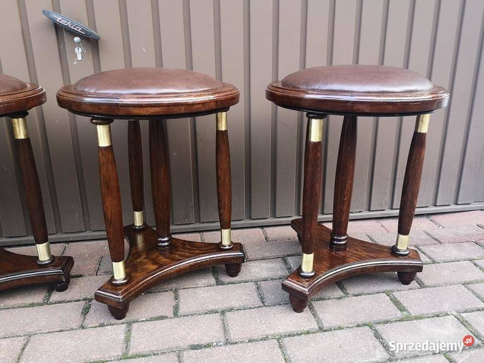 StołekTaboret Dębowy Lata 2030 Stary Antyk