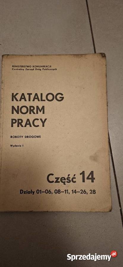 Katalog Norm Pracy 1962 Roboty Drogowe 1 wydanie wielkopolskie