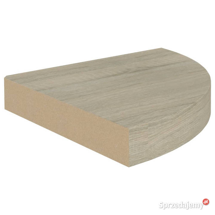 Narożna półka ścienna kolor dębowy 25x25x38 MDF Warszawa