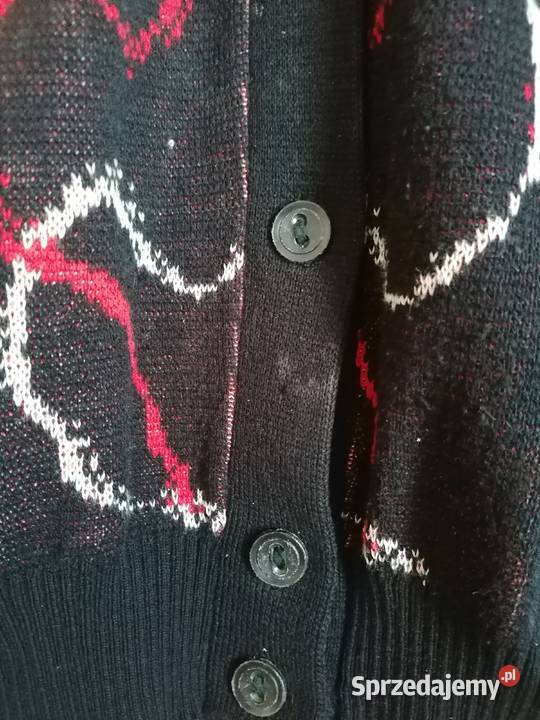 Sweter damski rozpinany wzorzystyDzianina